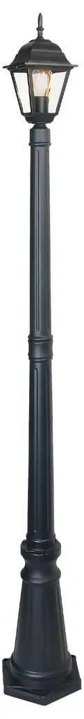 Lanterne de jardin noire 190 cm pour balisage d'allée et parc privé