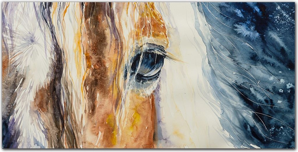 Coloray Bild aus Acryl 140 cm x 70 cm - Bild auf Acrylglas Gehärtetes Acryl Wohnzimmer Küche Dekoration Wanddekoration - Tier Pferd