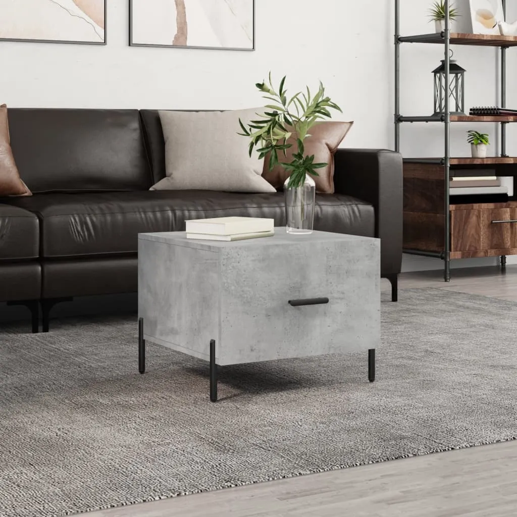 Tavolino Basso 50x50 Grigio Cemento - Cloris New6448741 Legno Robusto