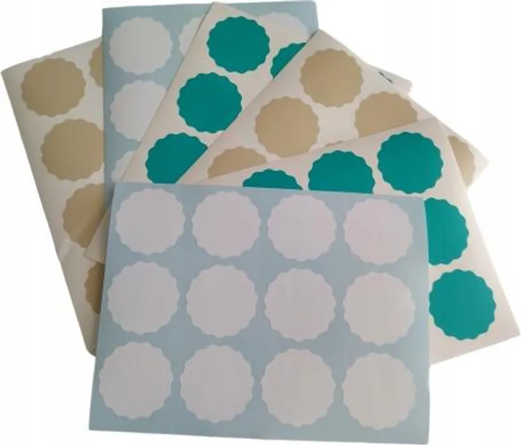 Etichette adesive 5,5 cm per conserve, 48 pezzi, rosa opaco - 1