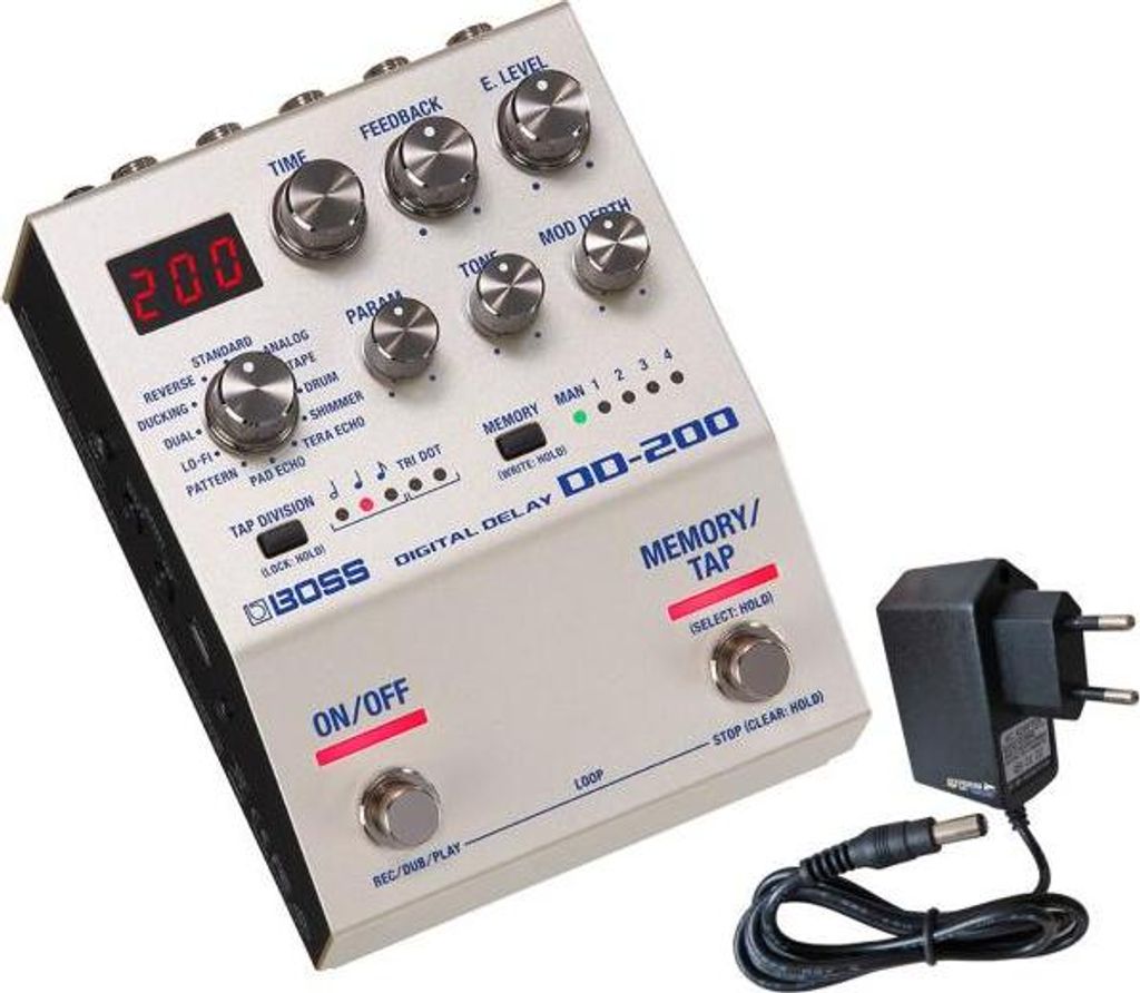 Boss DD-200 Digital Delay Effekt-Gerät mit Netzteil