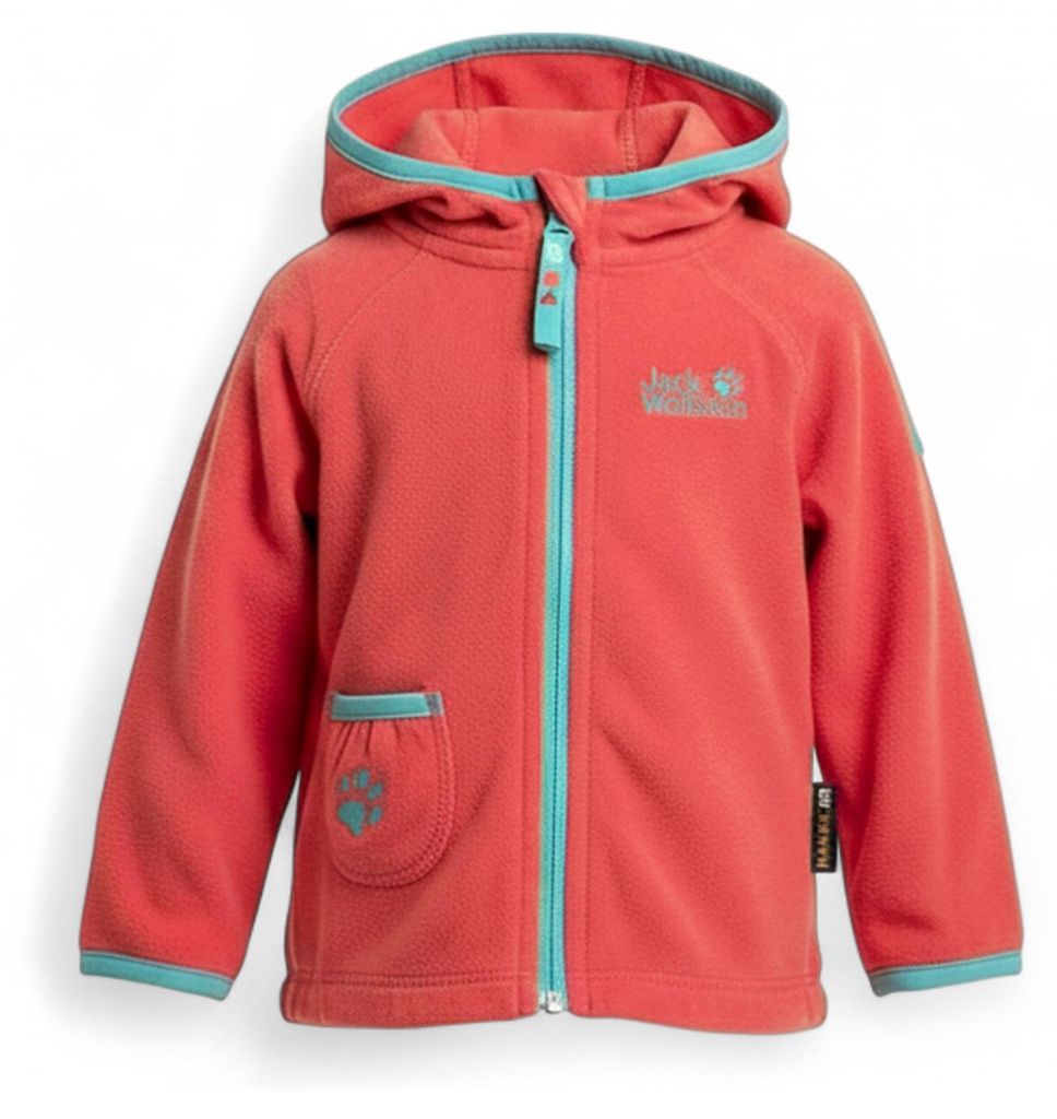 Jack Wolfskin Fleece Jacke Mini Nanuk 100 Kinder Pullover Sweatshirt Rosa Größe 80