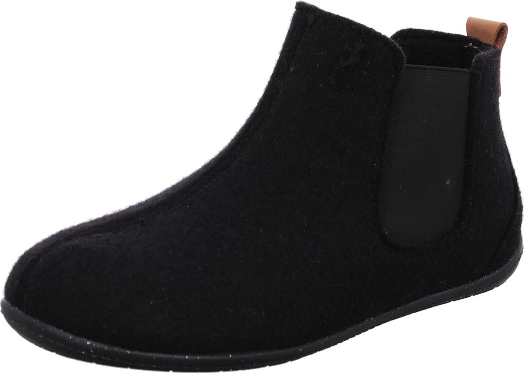 Rohde Damen Hausschuh Filz Wolle Stiefelette Stretch Schlupfschuh 6868, Größe:38 EU, Farbe:Schwarz