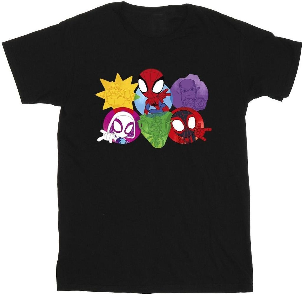 Marvel - "Spidey And His Amazing Friends" T-Shirt für Herren BI45535 (4XL) (Schwarz)
