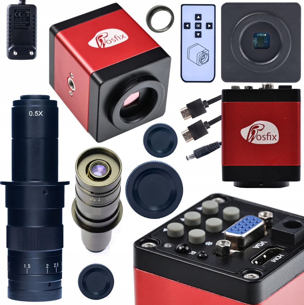 Digitales Mikroskop 180-Fache Vergrösserung Und Fullhd-Kamera Red Draco Pro 2In1
