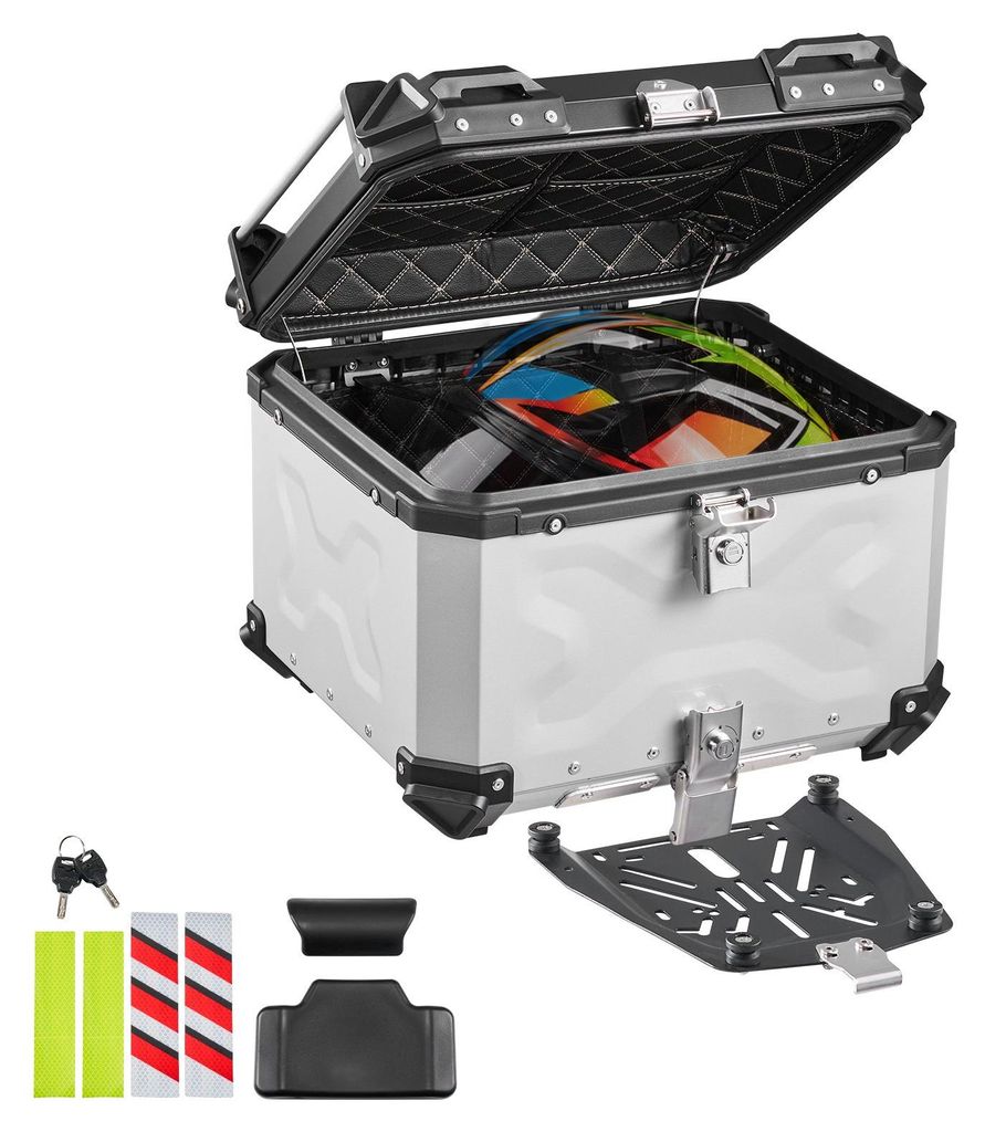 Topcase de moto VEVOR, 55 litres, coffre arrière universel Image du produit 