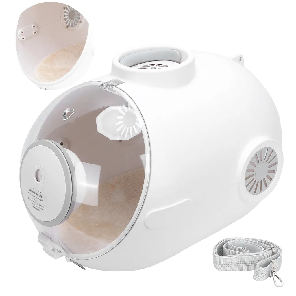 Sac capsule chat transparent ventilé avec éclairage interne nocturne - 5
