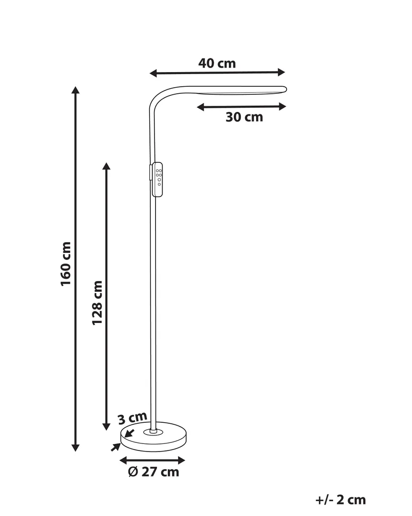 Lampadaire LED Dimmable 160 cm avec Télécommande et Éclairage Variable - 3