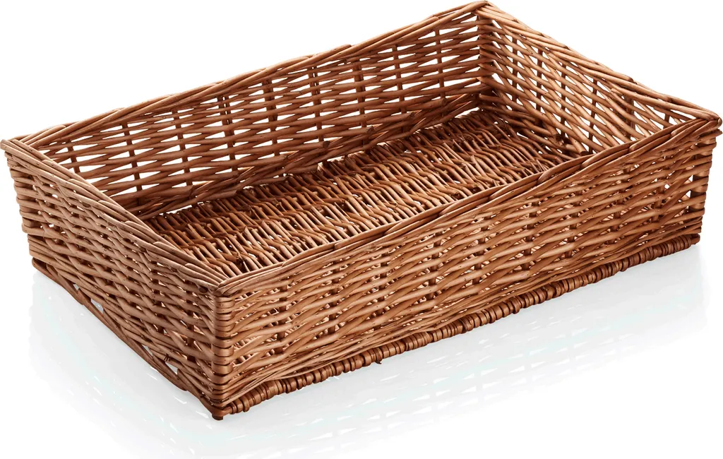 Panier buffet en osier massif 60x40x14cm pour organiser vos comptoirs