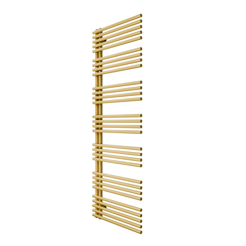 SCHÖNER WOHNEN-Kollektion Heizkörper CELIA 174x60 cm, Gold, Badheizkörper mit seitlich versetztem Mittelanschluss, ohne Heizstab