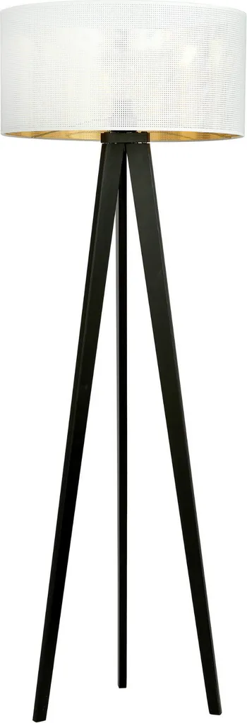 Lampadaire pour salon et chambre Aston LP1 Emibig blanc et or discret
