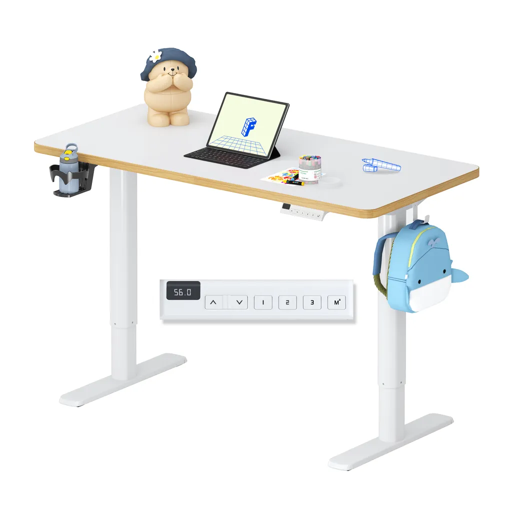 Bureau Enfant Ergonomique avec Sécurité Enfant et 3 Positions Mémorisables
