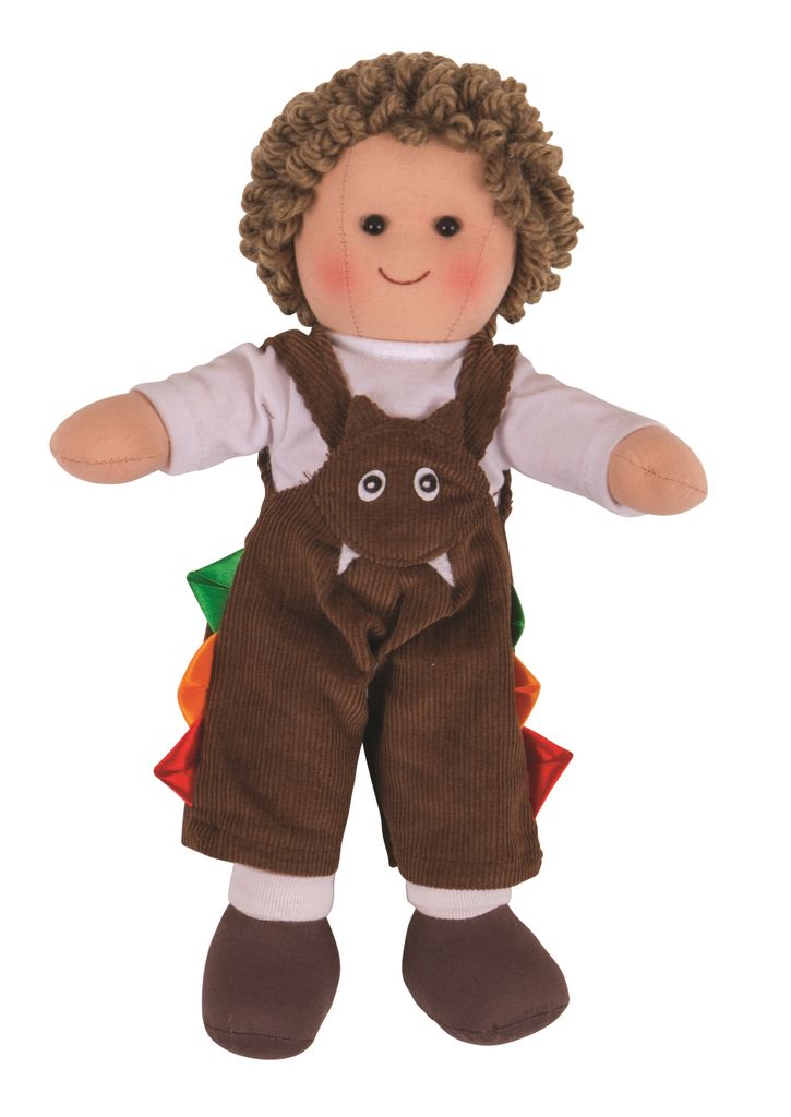 BigJigs Kuschelpuppe Jack - weiche Stoffpuppe 28 cm für Kinder