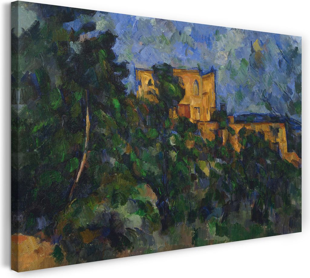 Leinwandbild (100x70cm): Paul Cézanne - Château Noir (19001904), echter Holz-Keilrahmen inkl. Aufhänger, handgefertigt in Deutschland