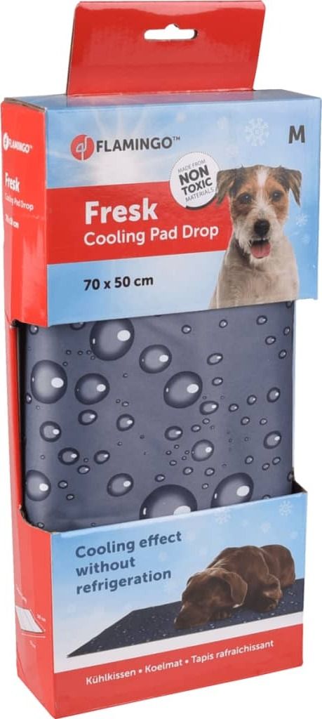 FLAMINGO Kühlkissen für Hunde Fresk Drop Grau M