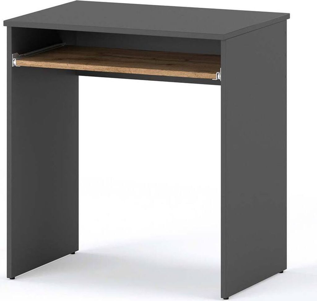 STIV Möbel | Schule Gaming Computer Schreibtisch Grau Wotan Eiche 68 CM, mit Regal