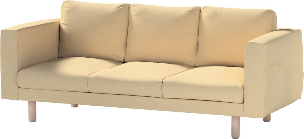 Dekoria Bezug für Norsborg 3-Sitzer Sofa, sandfarben, Norsborg 3-Sitzer Sofabezug