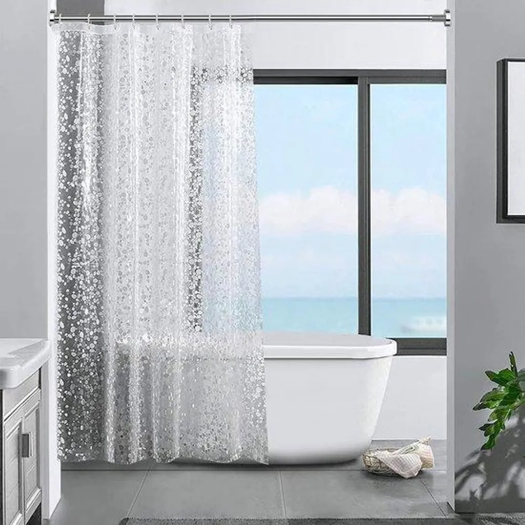 Rideau de douche anti-moisissure et imperméable en EVA 120x180