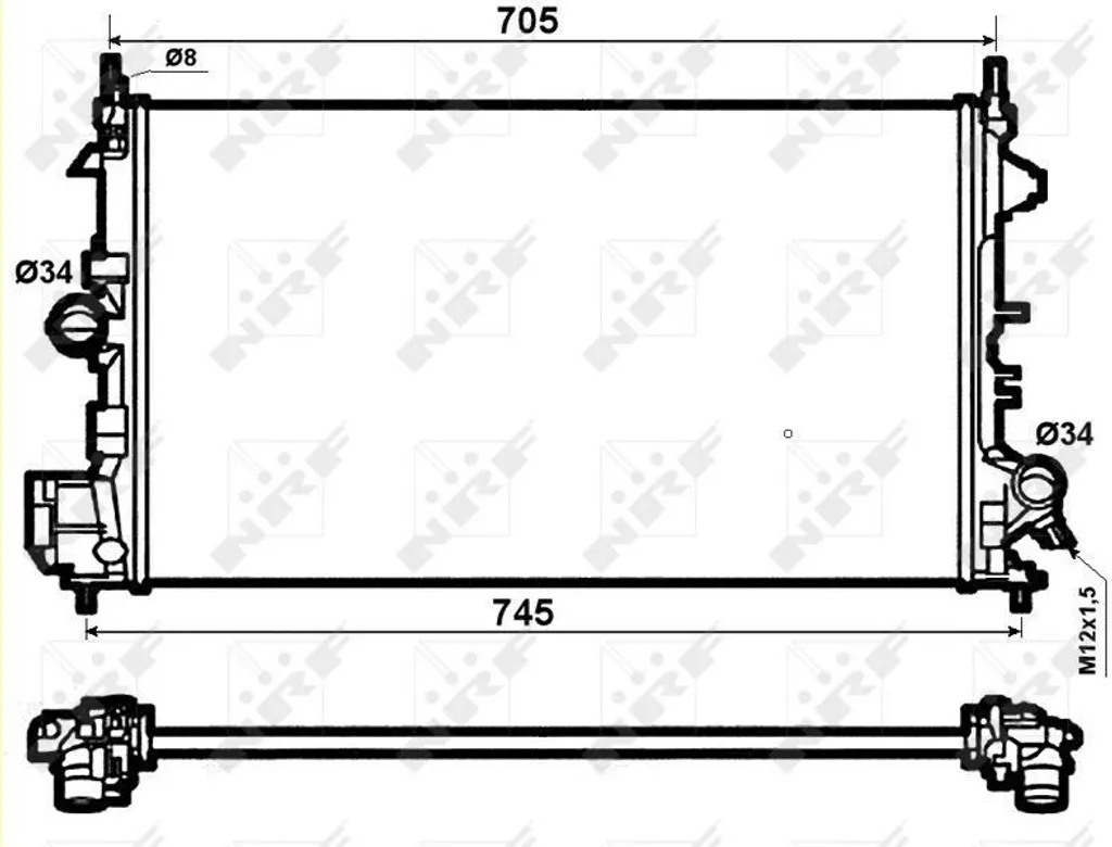 Stop surchauffe : Radiateur moteur OE 51773281 pour Fiat Croma et Vectra C