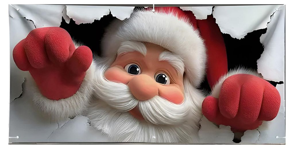 Weihnachtlicher Hintergrundstoff 480 x 210 cm, große Weihnachts-Party-Kulisse für Wanddekoration, einfache Installation, Foto-Requisite B