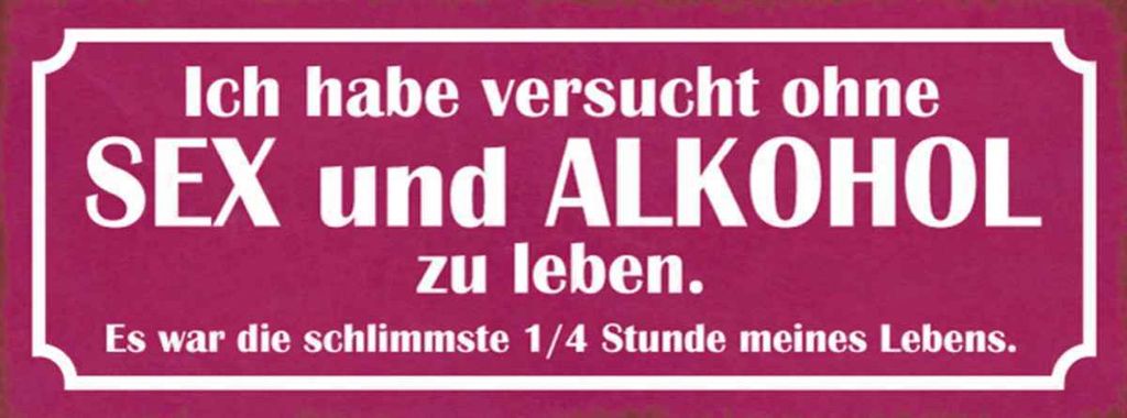 vianmo Holzschild 10x27 cm ohne Sex und Alkohol zu leben Dekoration