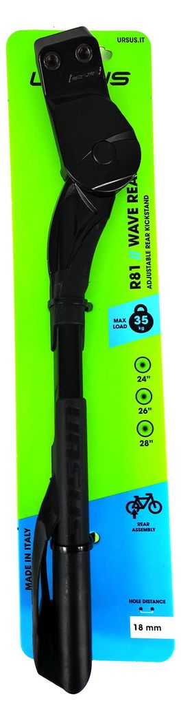 Ursus Hinterbauständer Wave 24-28" schwarz, verstellbar, Produktbild 