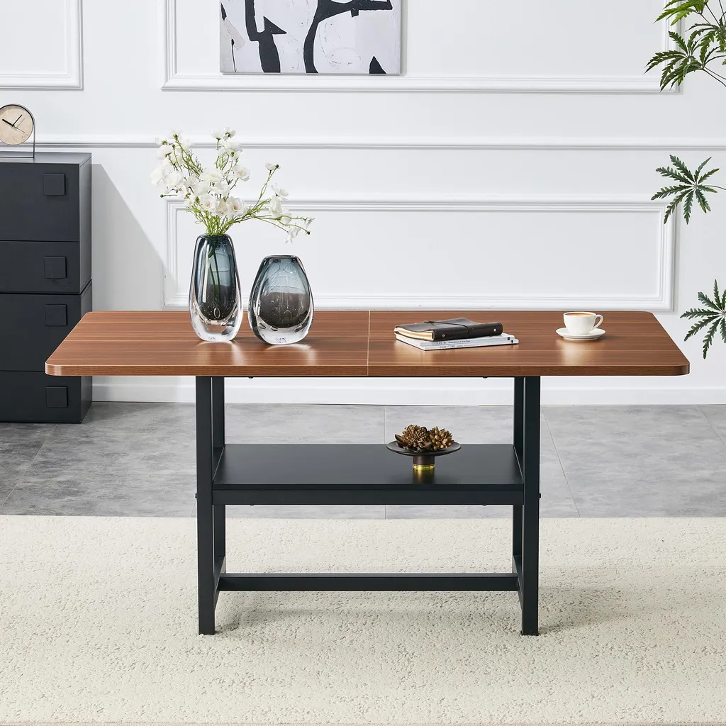 Grande table de repas rectangulaire style loft pour 6 personnes - 5