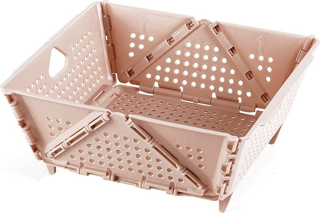 Zusammenklappbarer multifunktionaler Abtropfkorb für die Lagerung in Lebensmittelqualität, BPA-frei, selbstentleerender, stapelbarer Obst- und Ge...