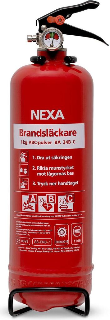Feuerlöscher Rot 1kg 8A