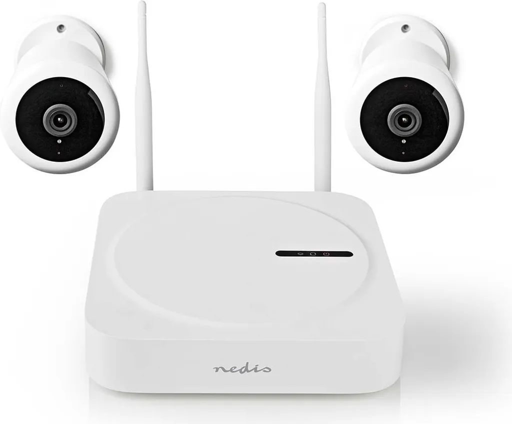 Kit de surveillance vidéo WiFi 2 caméras extérieures Full HD Nedis