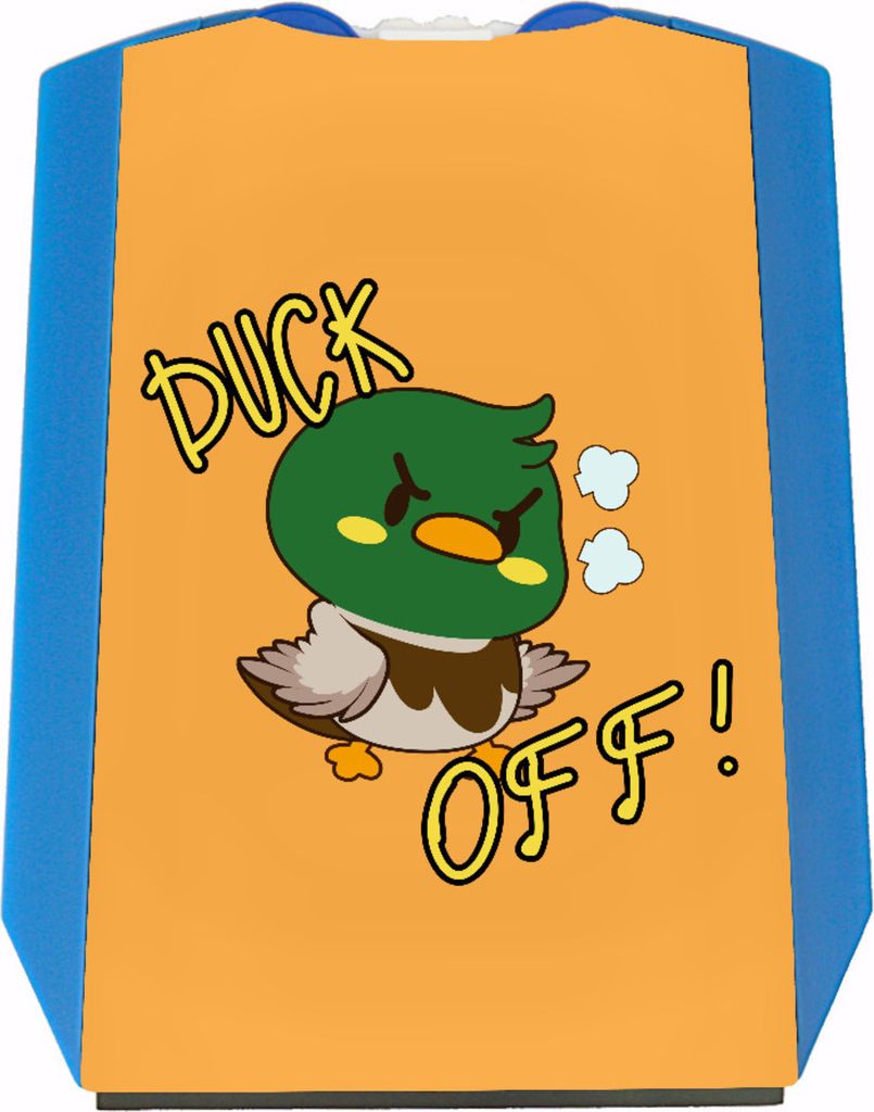 Enten Parkscheibe mit Spruch DUCK OFF! und 2 Einkaufswagenchips