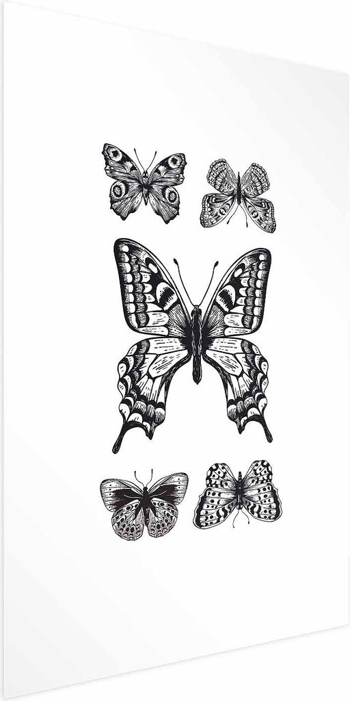 Posterpapier Poster - Five Butterflies 21x30 cm Tiere g-B-0118-ao-a