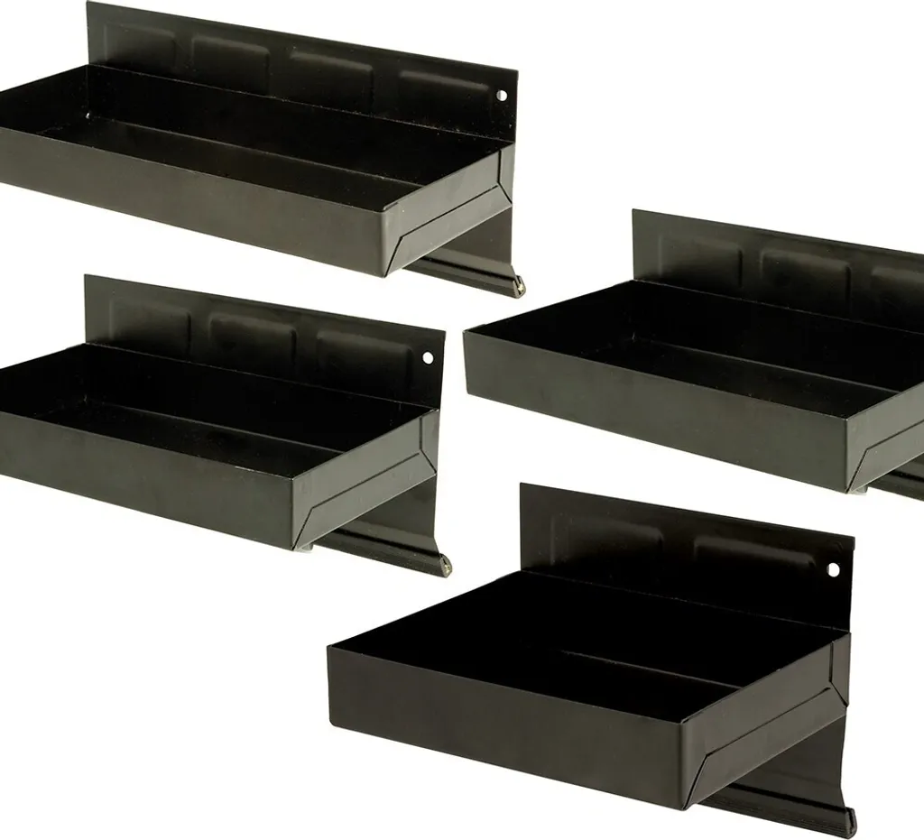 Rangement pour visserie magnétique, 4 coupelles acier pour bricolage