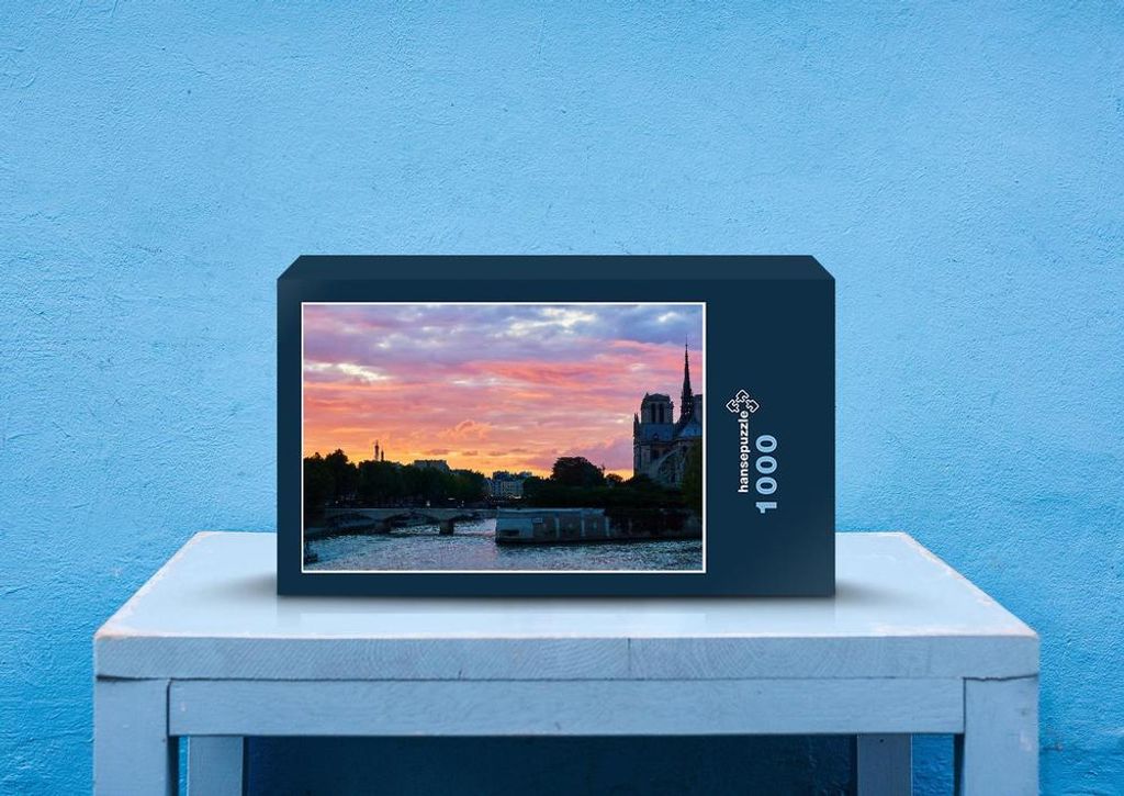 hansepuzzle 66037 - Abenddämmerung Puzzle, 1000 Teile, Hintergründe, 60,0 x 46,0cm mit hochwertiger Aufbewahrung, Kartonbox & Beutel