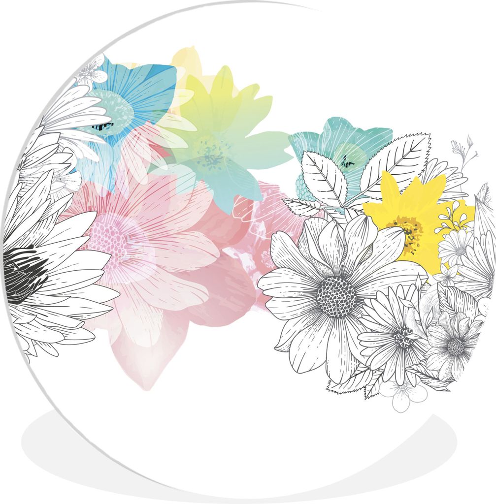 MuchoWow - Wand-Kreis - Wohnzimmer - Bild - Runde - Wanddeko - Dibond - Kunstdrucke