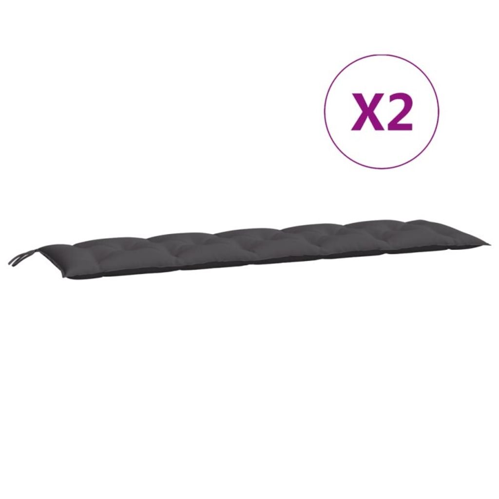 vidaXL Gartenbank-Auflagen 2 Stk. Anthrazit 180x50x7 cm Produktbild 