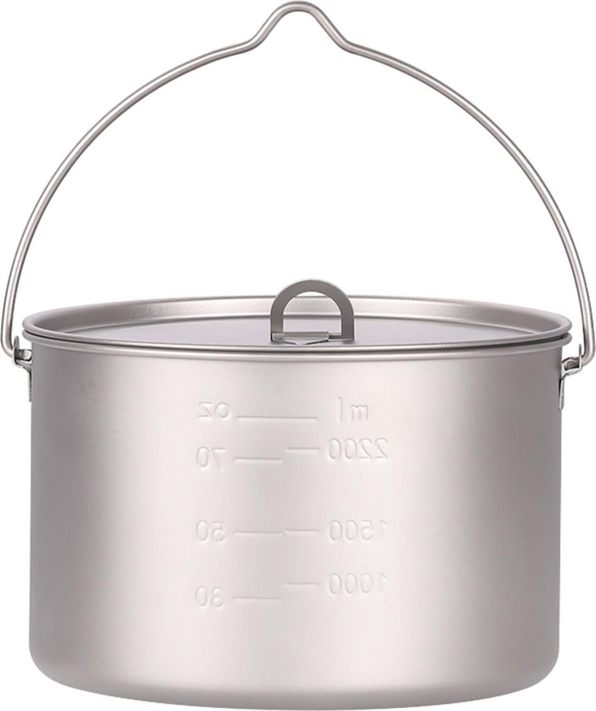 Lixada 2.8L Titanium Pot Ultralekki przenośny wiszący Zdjęcie produktu 