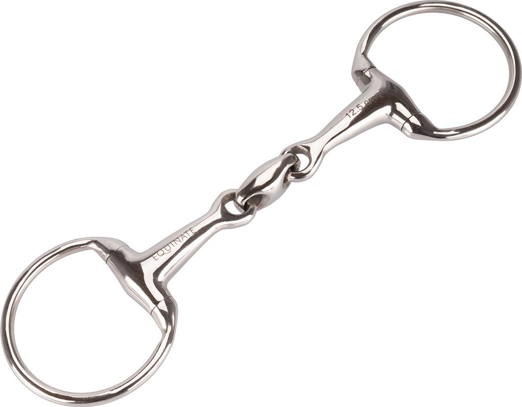 Equinate Olivenkopfgebiss Edelstahl 16mm doppelt gebrochen 14,5cm