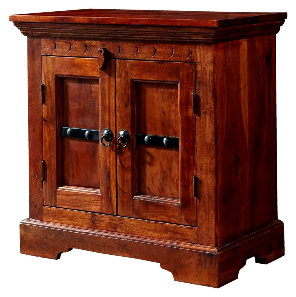 Oxford Kommode Akazie 65x36x65 cm, Farbe: Dunkelbraun lackiert