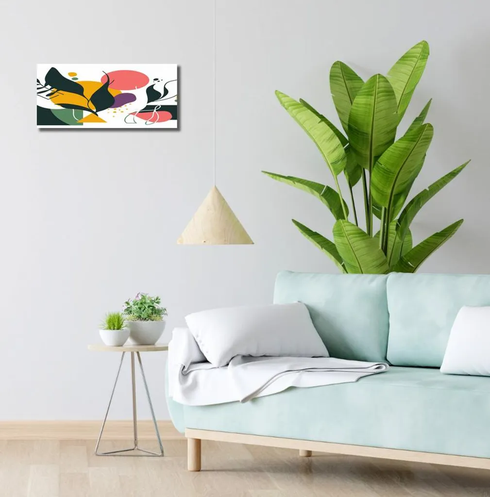 Décoration Murale Image 50 x 20 cm Style Artistique Format Panoramique