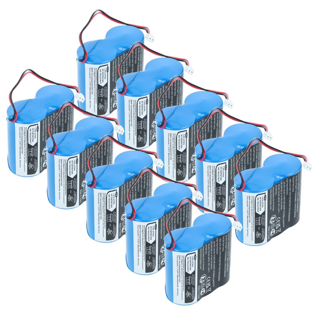 vhbw 10x Batterie kompatibel mit Siemens MAG 8000 Messgerät (27000 mAh, 3,6 V, Li-MnO2)