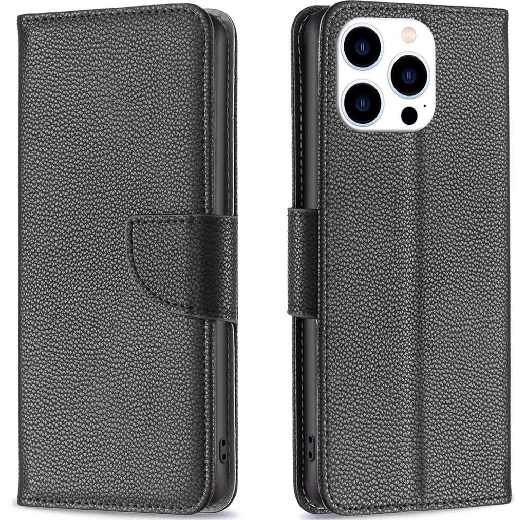 Mobigear Excellent iPhone 16 Pro Max Hülle Klapphülle Geldbörse - Schwarz