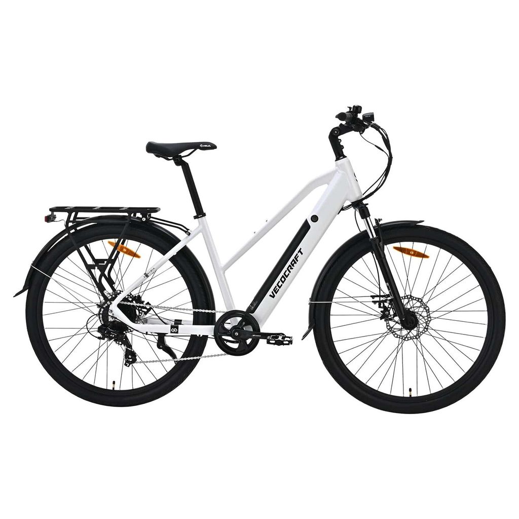 Vecocraft Eurybia 28'' E-Trekking Bike|36V 10,4Ah 374,4Wh AKKU|luminiumlegierung RAHMEN|80–100 km Weiß
