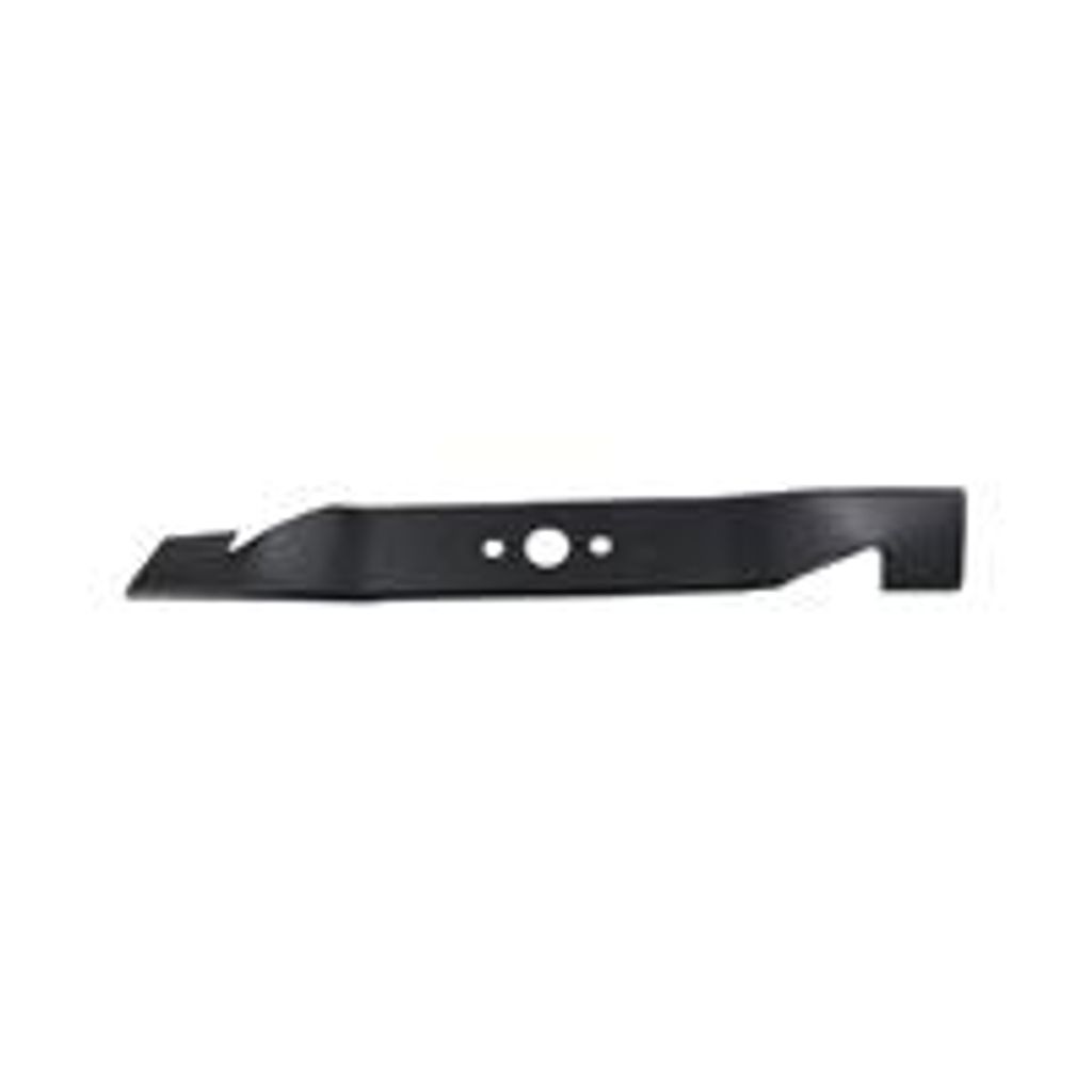 Aufschlagschneide für Rasenmäher. Länge: 370 mm, Bohrung: 18,3 mm, Achsabstand: 45 mm. Herkunft: Stiga.