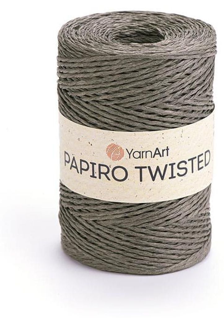 YarnArt Papiro Twisted 1321 Papierbastgarn Mittelgrau 170m/100g robust & leicht