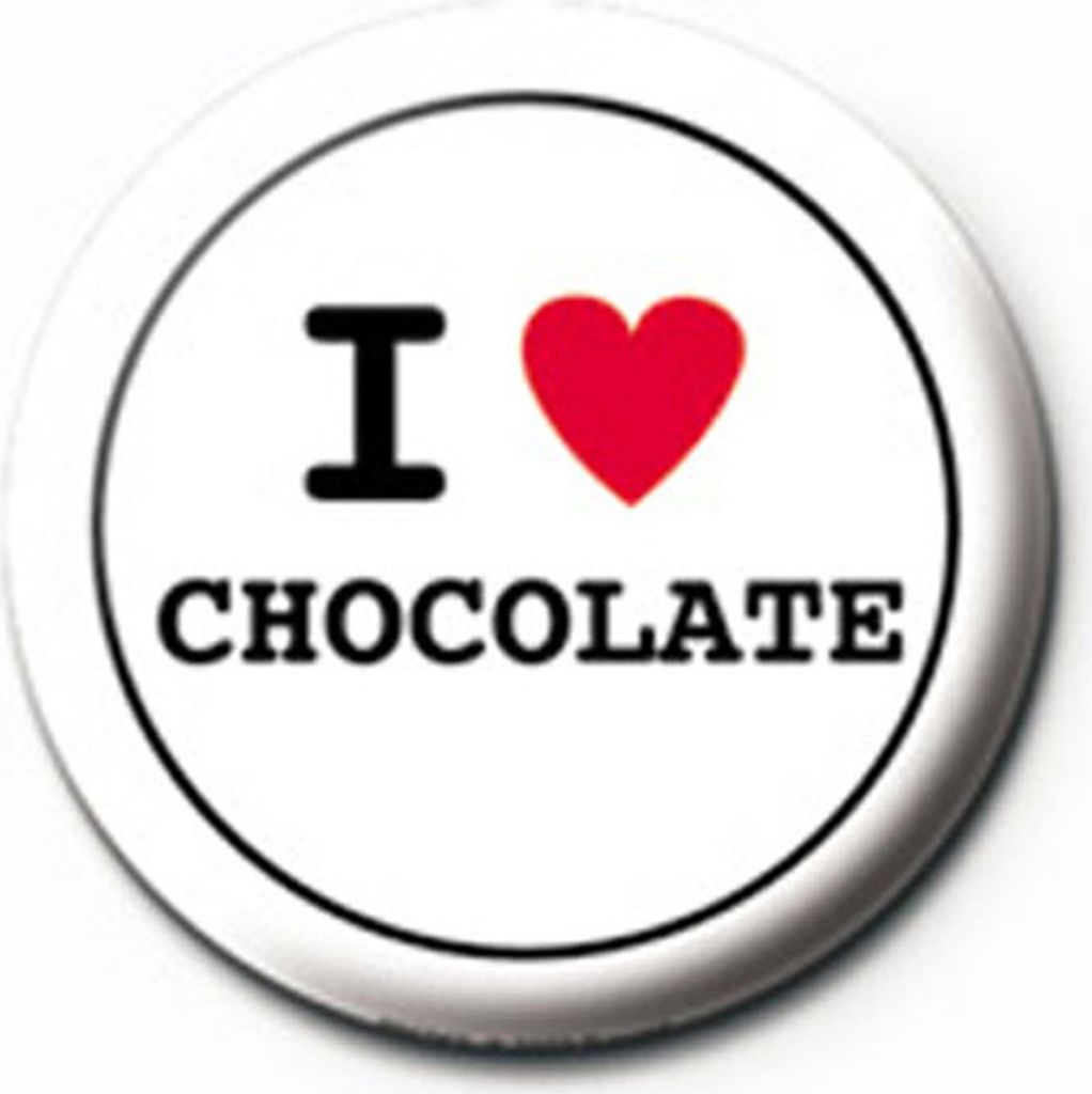 Fun - Button Badge - I Love Chocolate Produktbild 