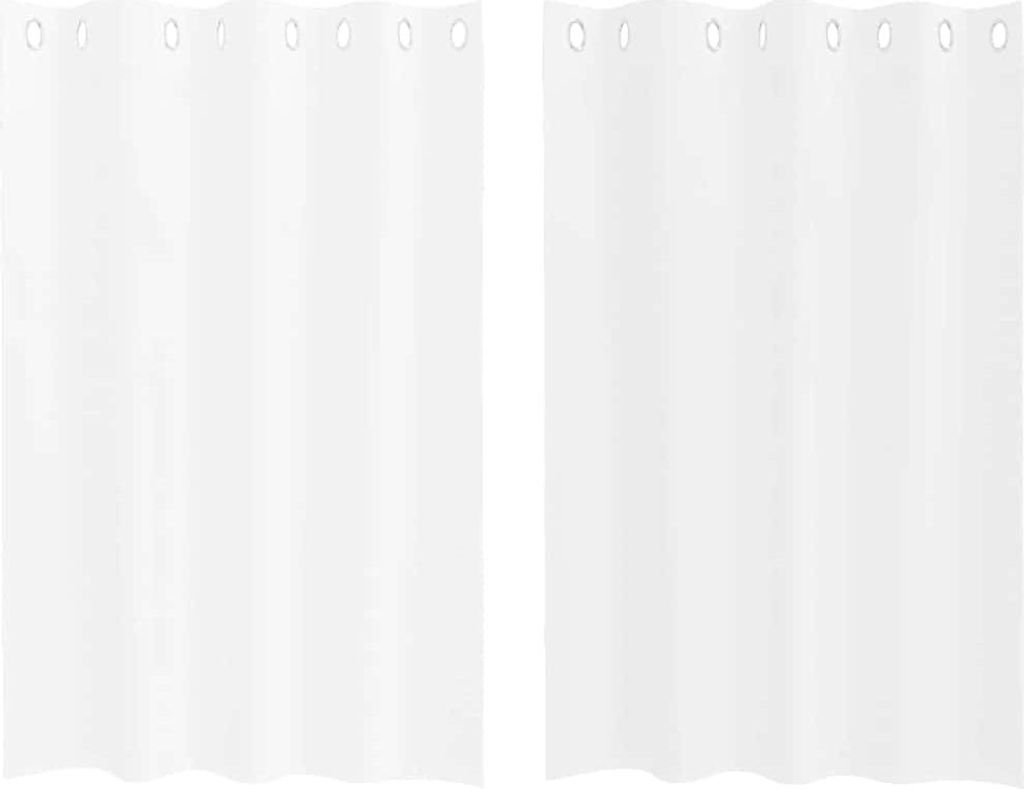 vidaXL Voile-Vorhang mit Vorhängen 2 pcs Weiß 140 x 140 cm Polyester