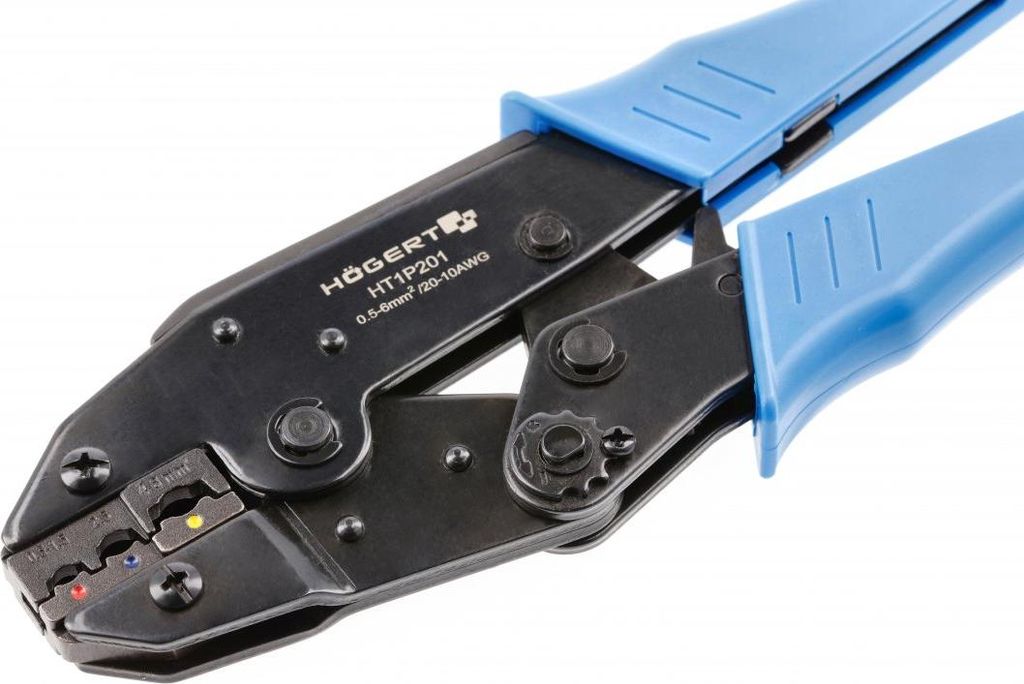 Högert Crimpzange für isolierte Endstücke 0,5 - 6,0 mm²