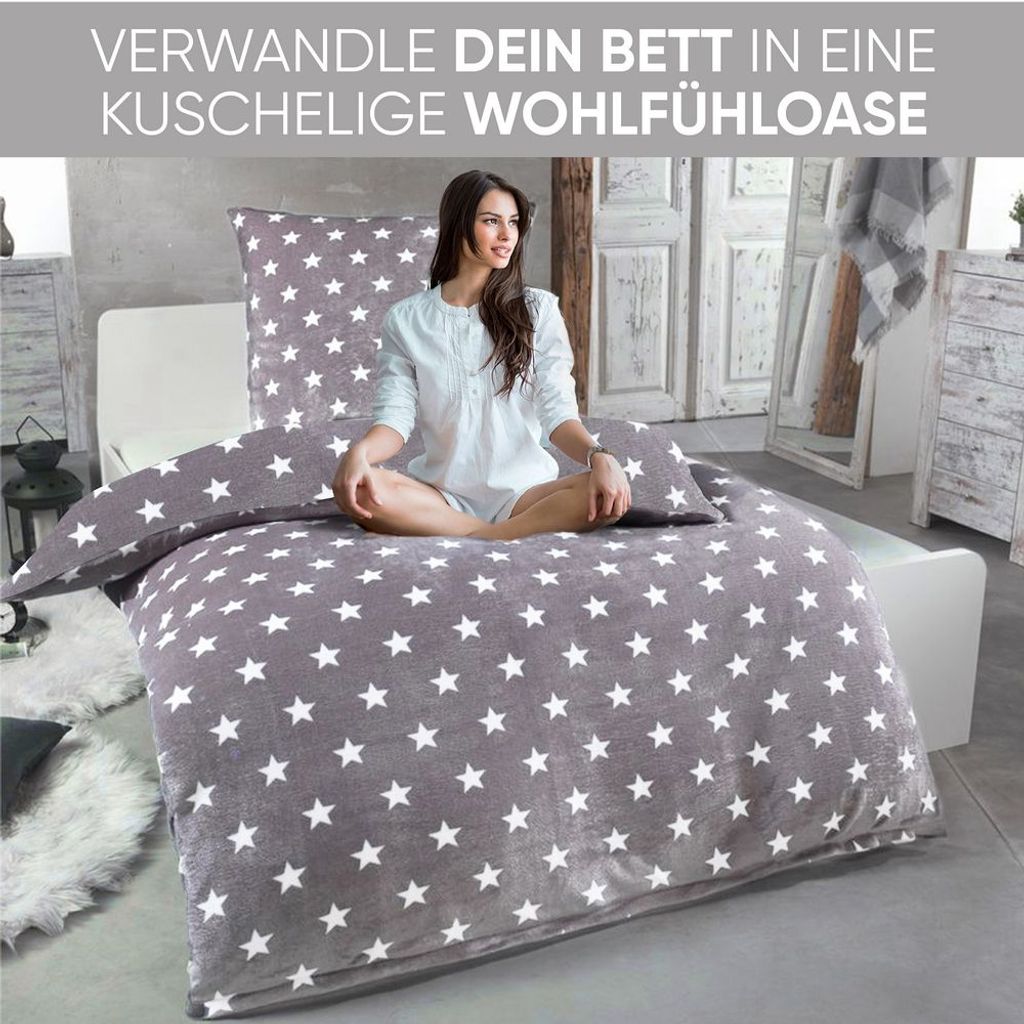 Qucover Bettwäsche 135x200 Kariert, Mikrofaser Bet Produktbild-Vorschau 2
