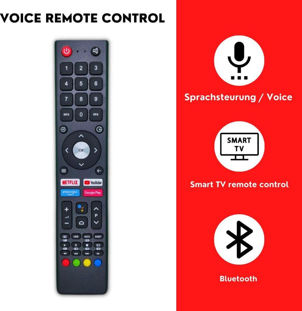 Ersatz Fernbedienung für TD Systems M55C14GLE | PC32GLE14 | PC40GLE14